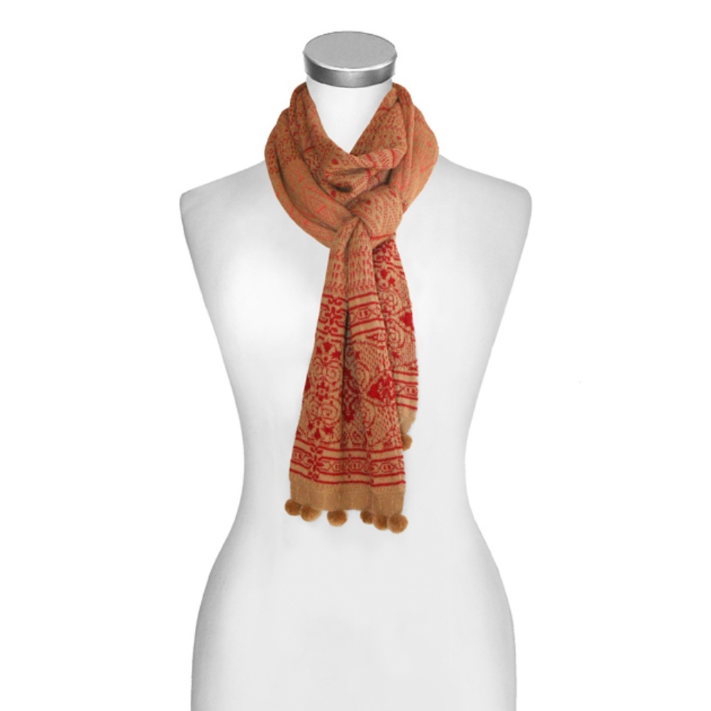Multi-Pattern Alpaca Scarf. Made in Peru